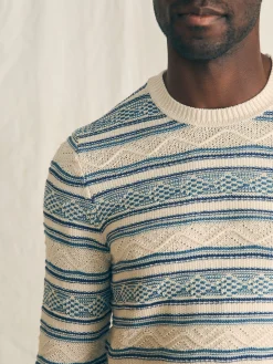 Striped Crew Sweater -*Faherty Brand Hot