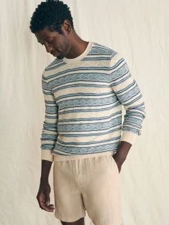 Striped Crew Sweater -*Faherty Brand Hot