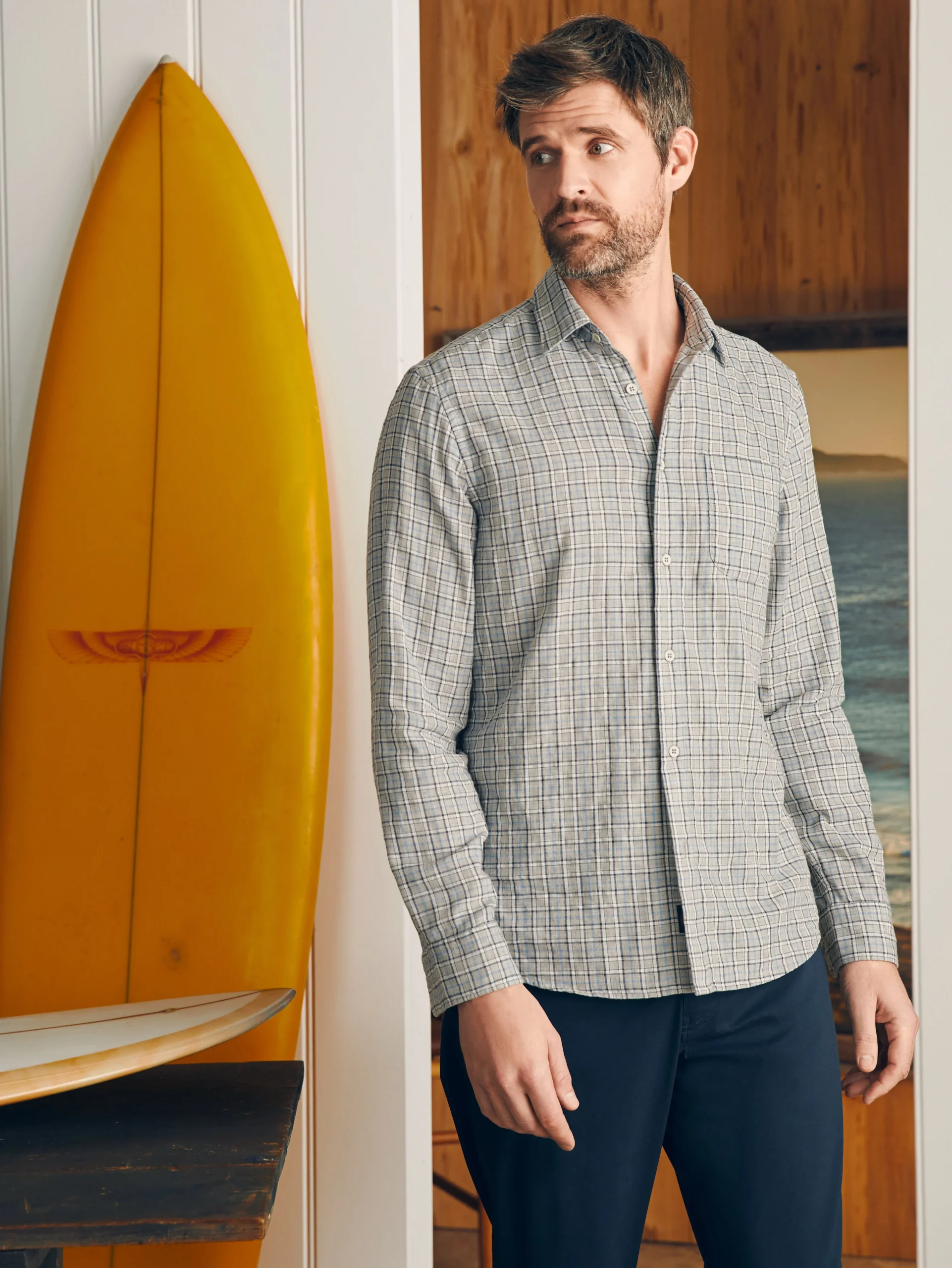 Sunwashed Chambray Shirt -*Faherty Brand Outlet