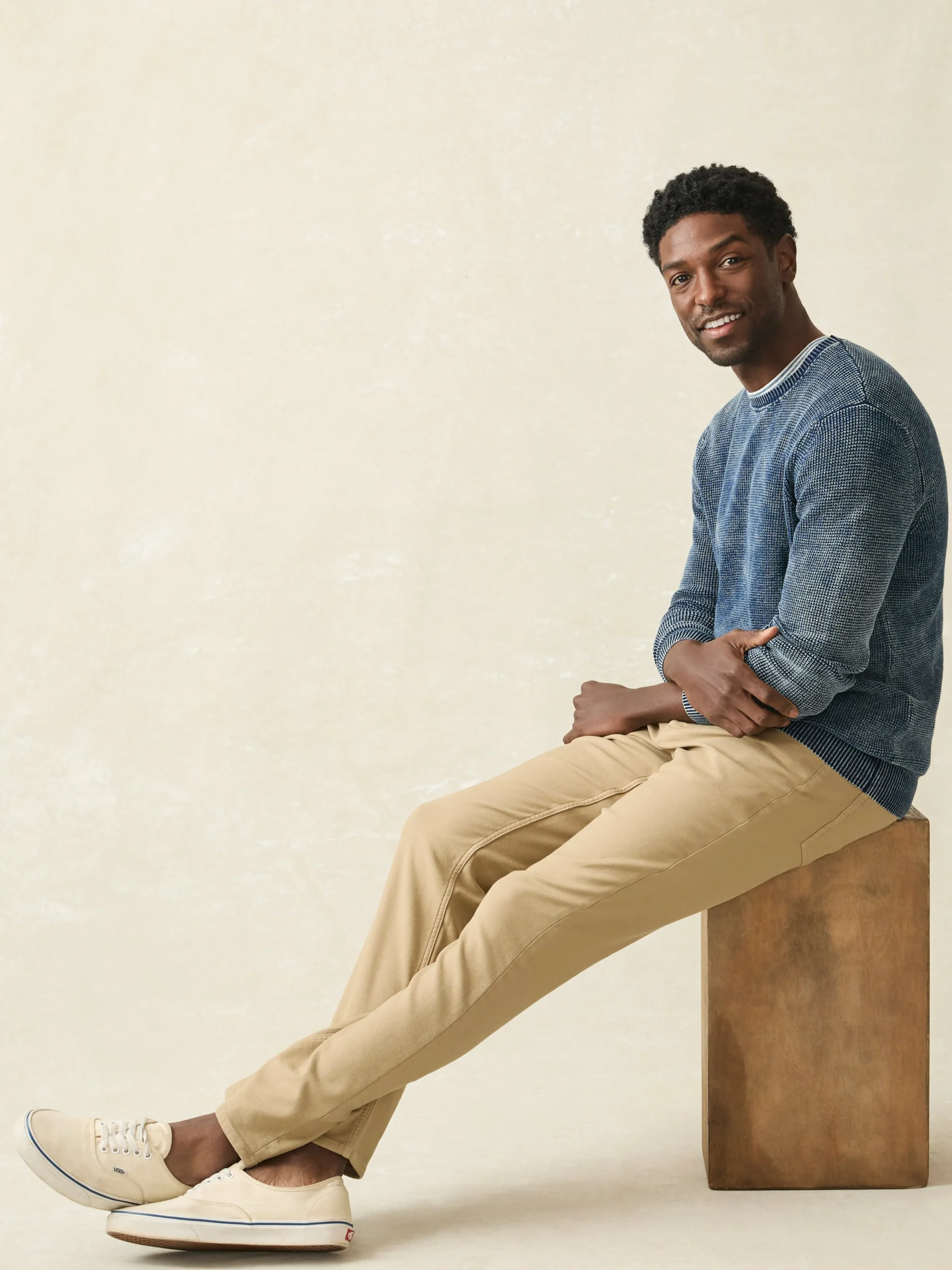 Sunwashed Crewneck Sweater -*Faherty Brand Outlet