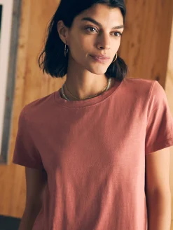 Sunwashed Cropped Crew Tee -*Faherty Brand Clearance