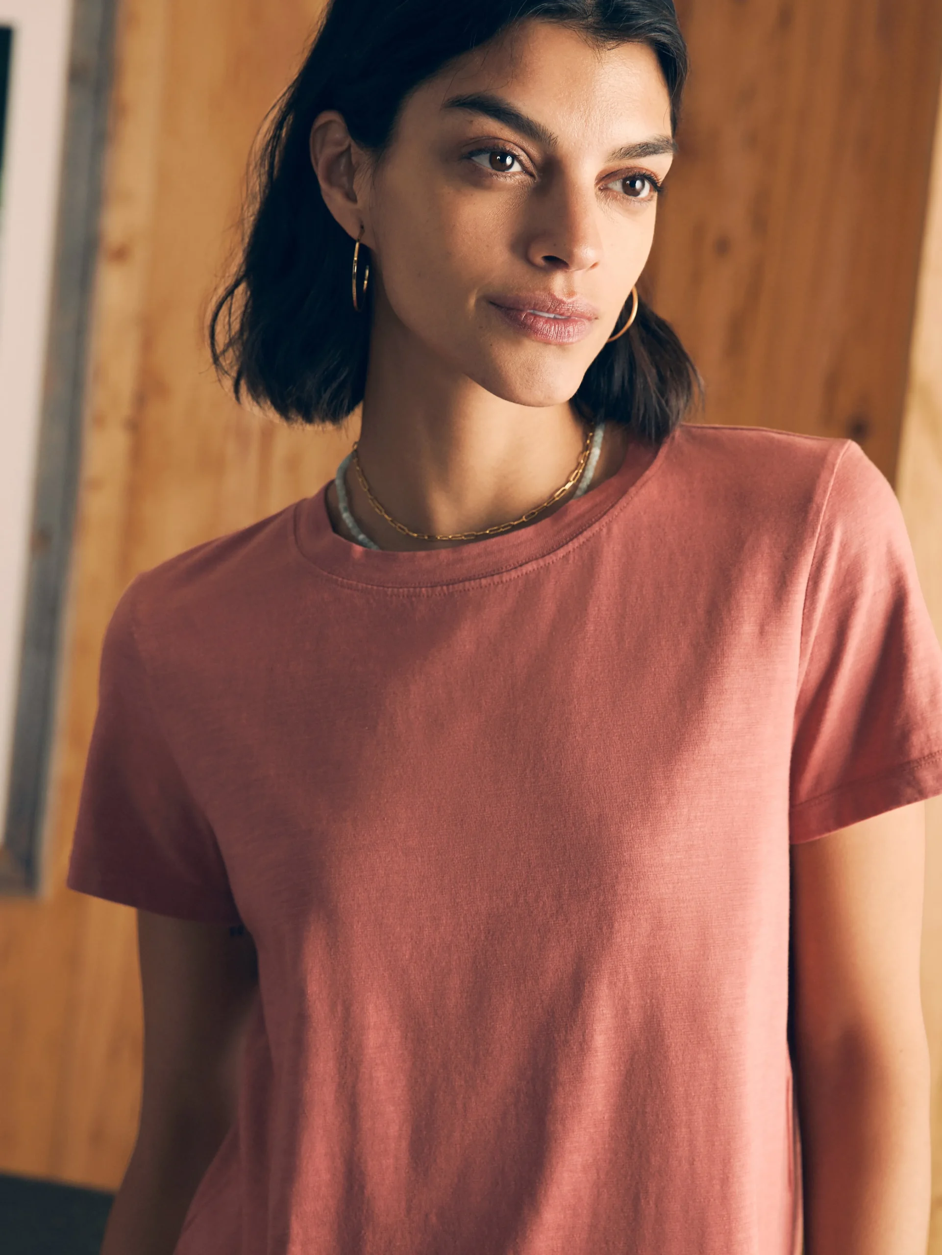 Sunwashed Cropped Crew Tee -*Faherty Brand Clearance