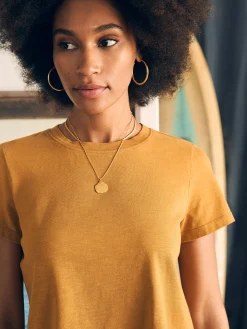 Sunwashed Cropped Crew Tee -*Faherty Brand