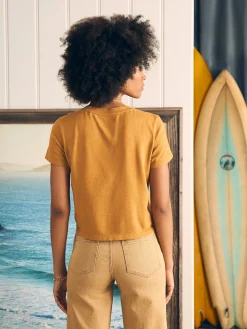 Sunwashed Cropped Crew Tee -*Faherty Brand