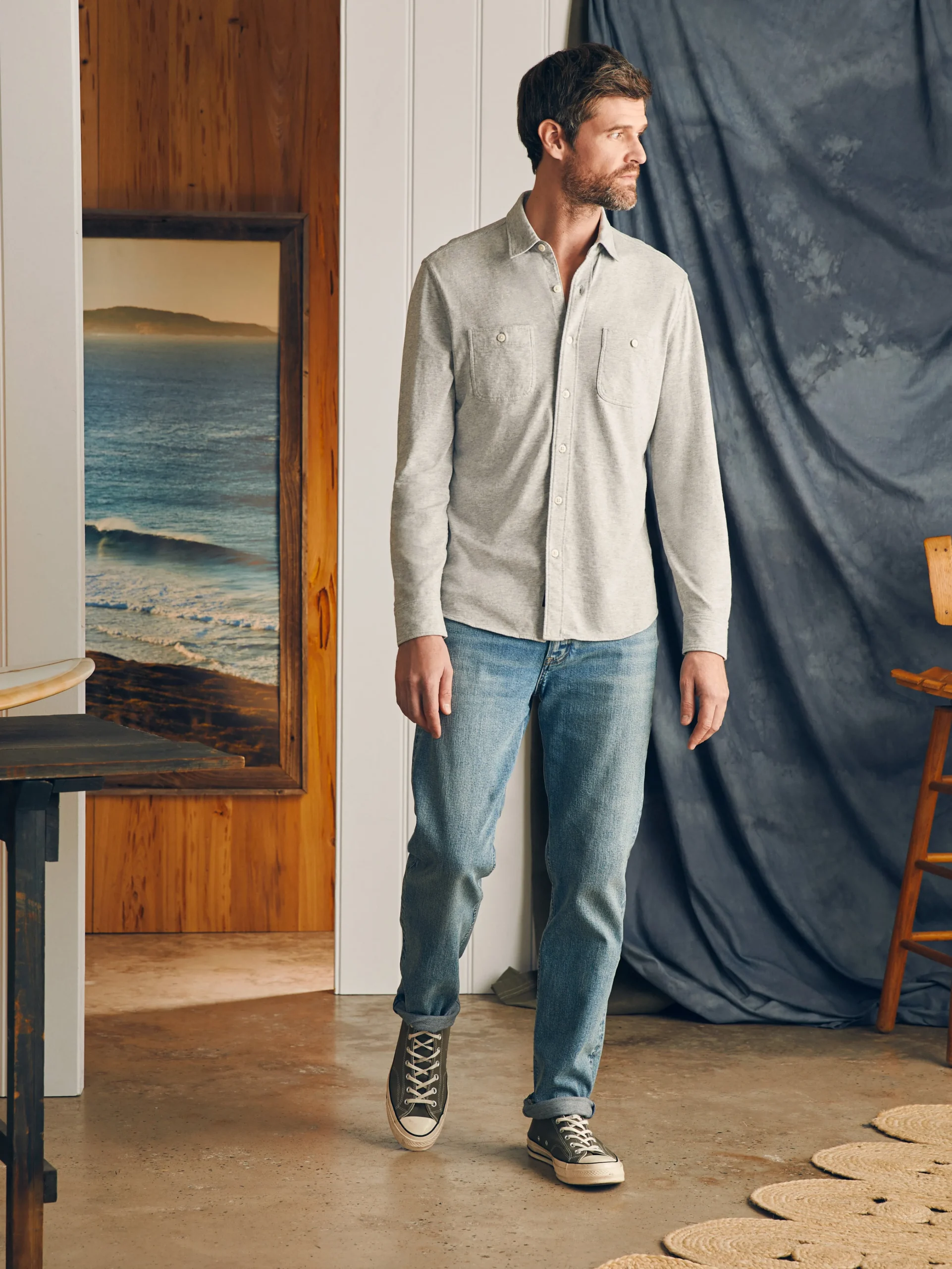 Sunwashed Knit Shirt -*Faherty Brand Discount