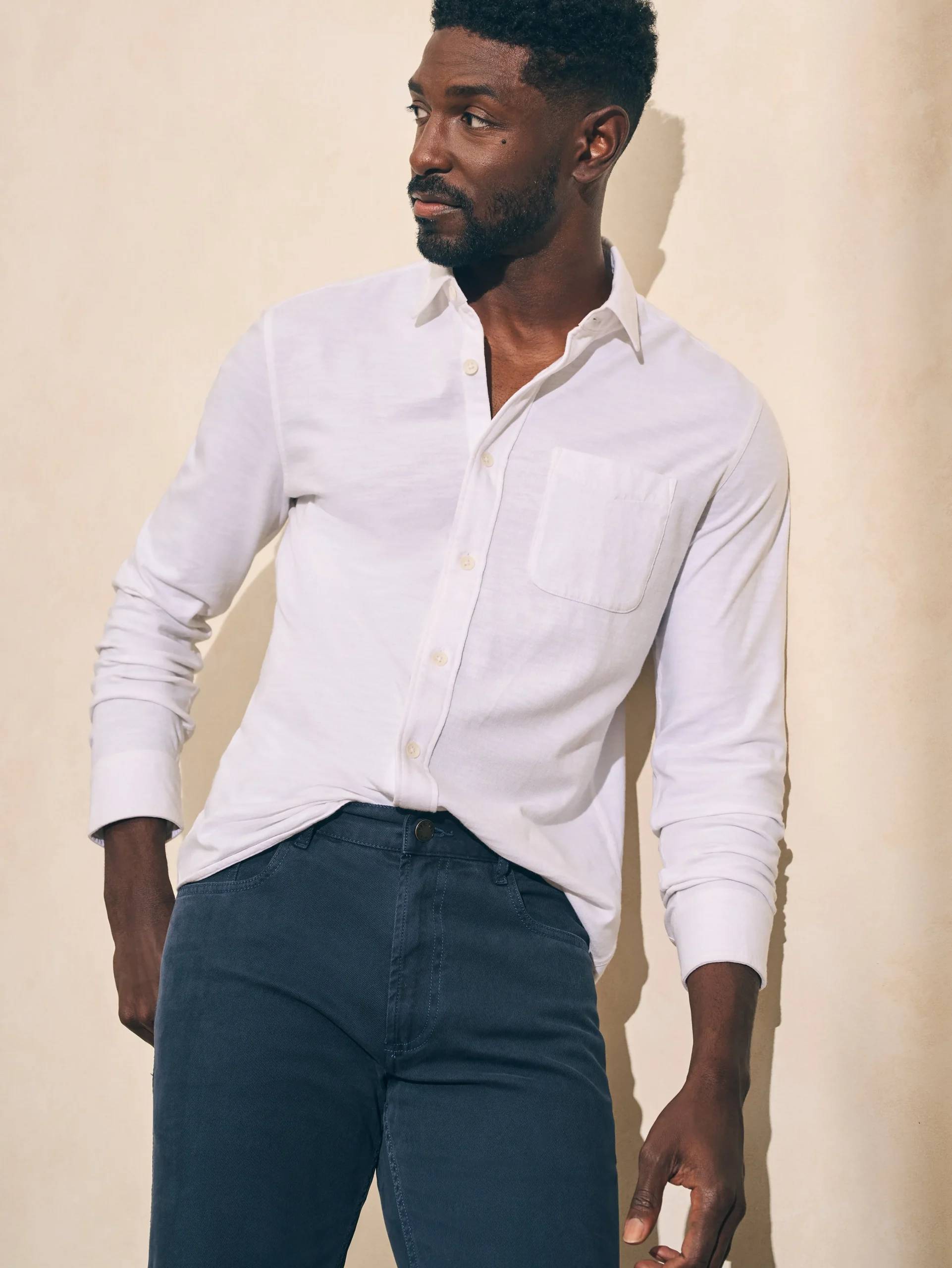 Sunwashed Knit Shirt (Single Pocket) -*Faherty Brand Sale