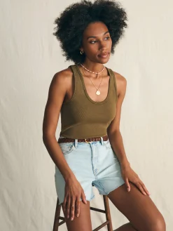 Sunwashed Rib Tank -*Faherty Brand Online