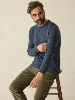 Sunwashed Slub Crew -*Faherty Brand Clearance