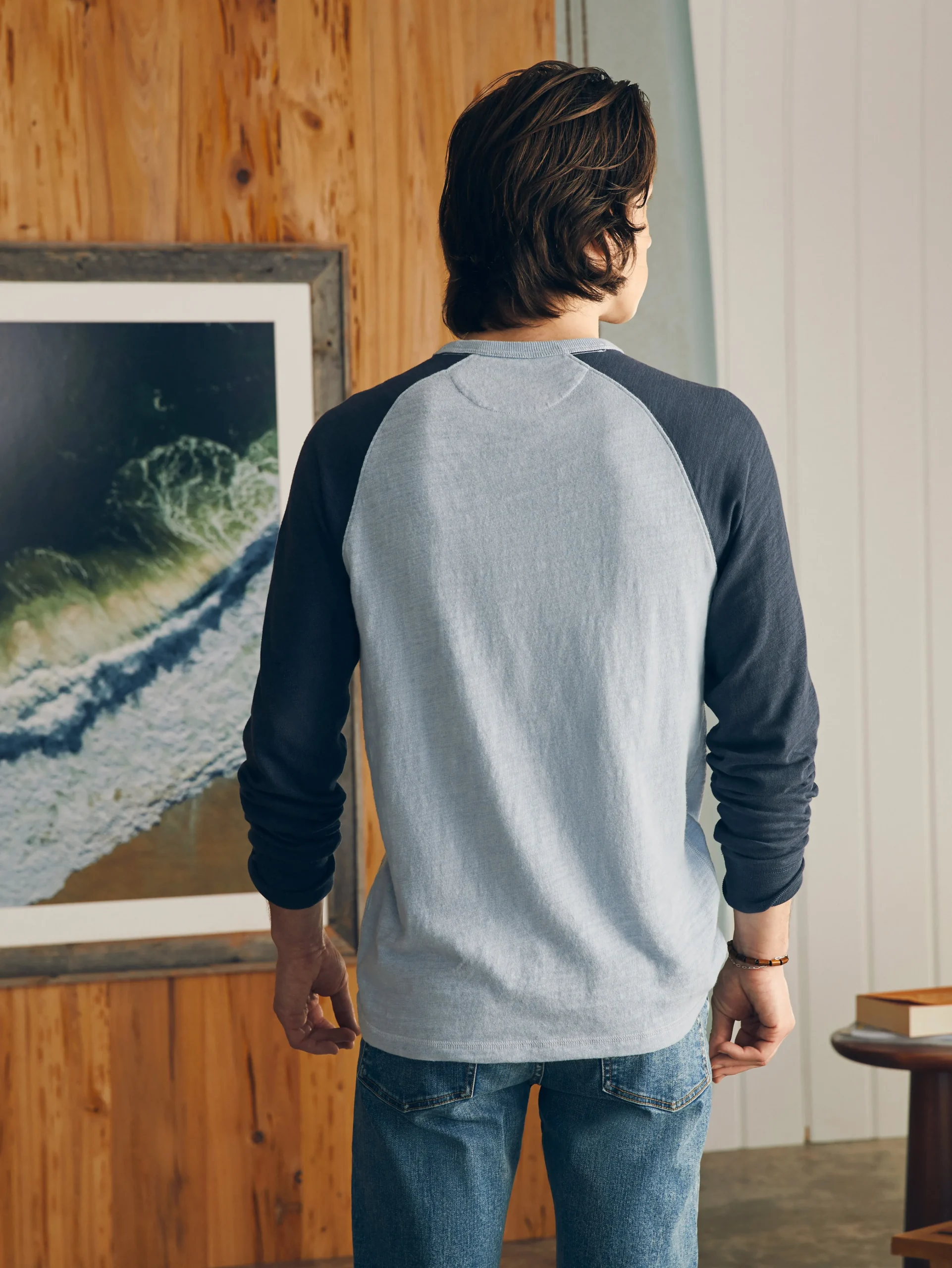 Sunwashed Slub Crew -*Faherty Brand