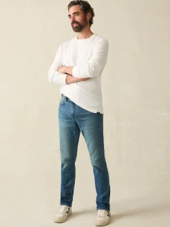 Sunwashed Slub Crew -*Faherty Brand Best