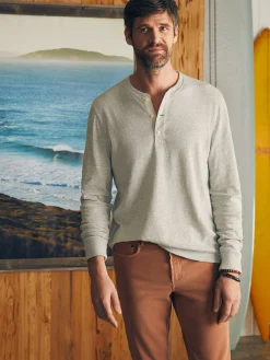 Sunwashed Slub Henley -*Faherty Brand Online