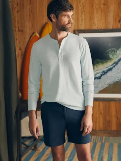 Sunwashed Slub Henley -*Faherty Brand