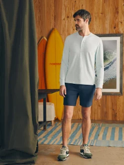 Sunwashed Slub Henley -*Faherty Brand