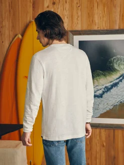 Sunwashed Slub Henley -*Faherty Brand New