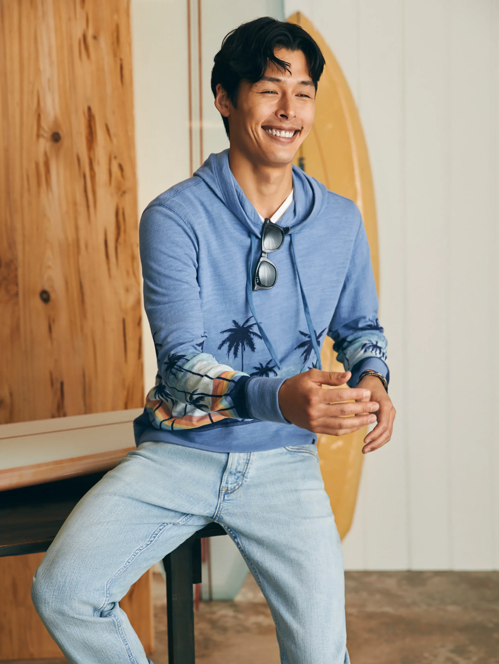 Sunwashed Slub Hoodie -*Faherty Brand Sale
