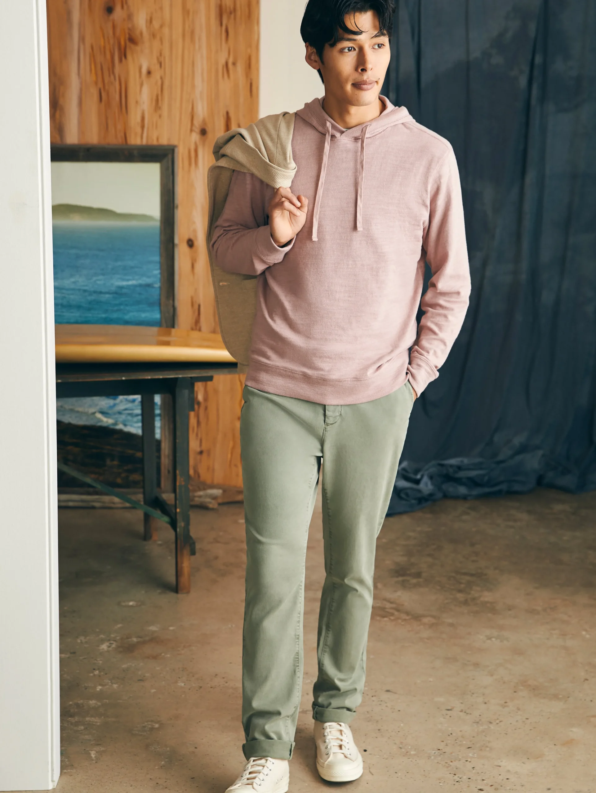 Sunwashed Slub Hoodie -*Faherty Brand New