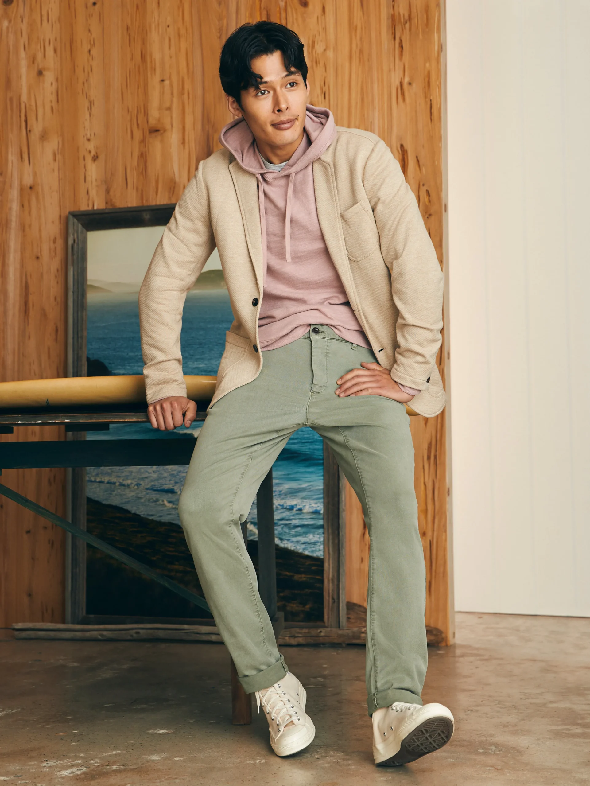 Sunwashed Slub Hoodie -*Faherty Brand New