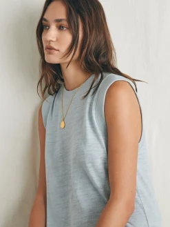 Sunwashed Slub Muscle Dress -*Faherty Brand New