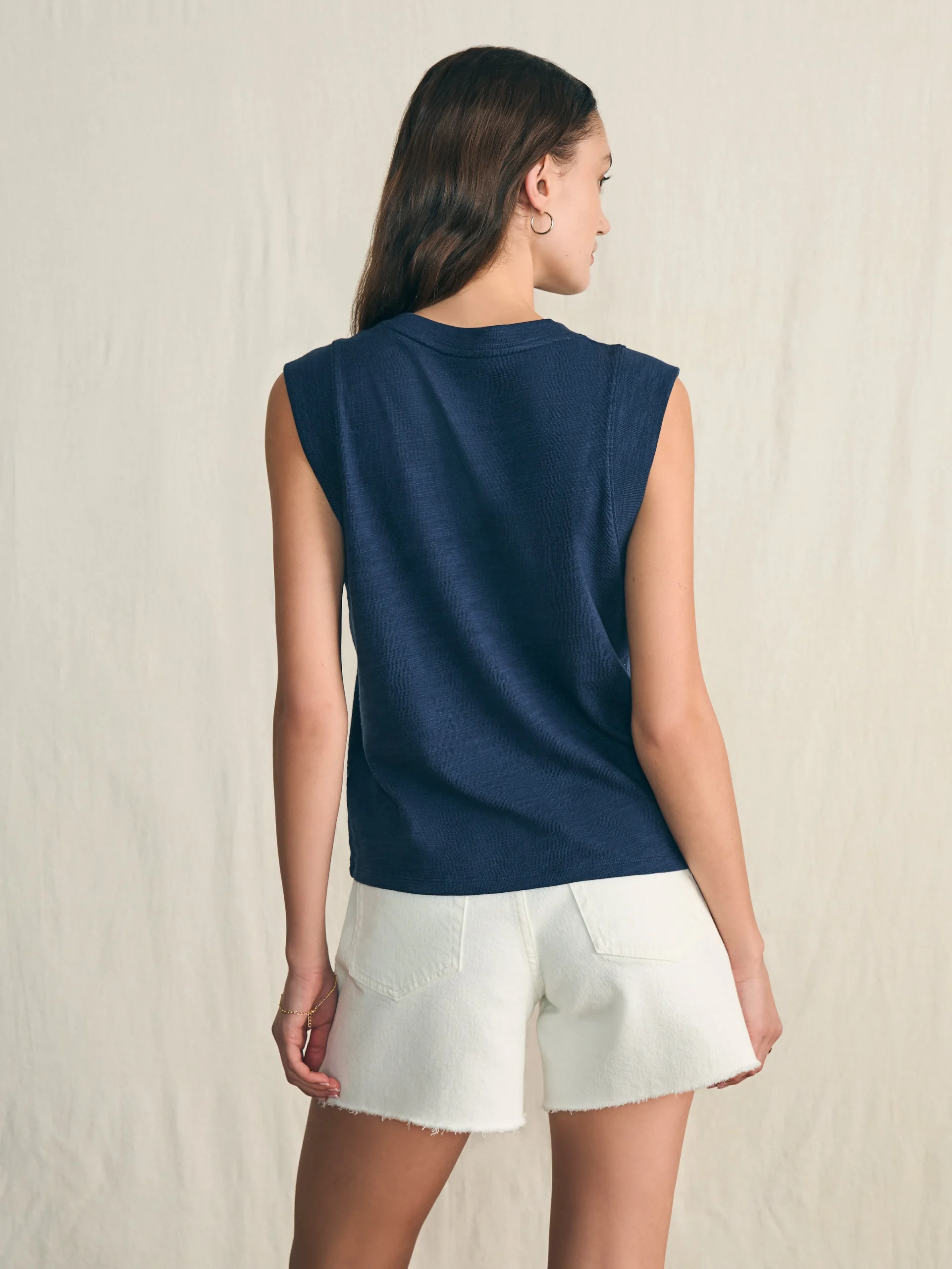 Sunwashed Slub Muscle Tank -*Faherty Brand Hot