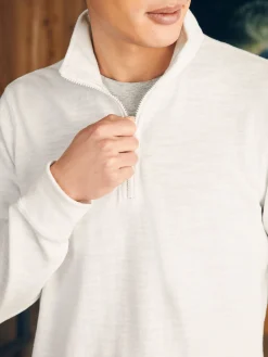 Sunwashed Slub Quarter Zip (Tall) -*Faherty Brand Clearance