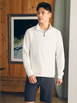 Sunwashed Slub Quarter Zip (Tall) -*Faherty Brand Clearance
