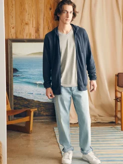 Sunwashed Slub Zip Hoodie -*Faherty Brand Sale