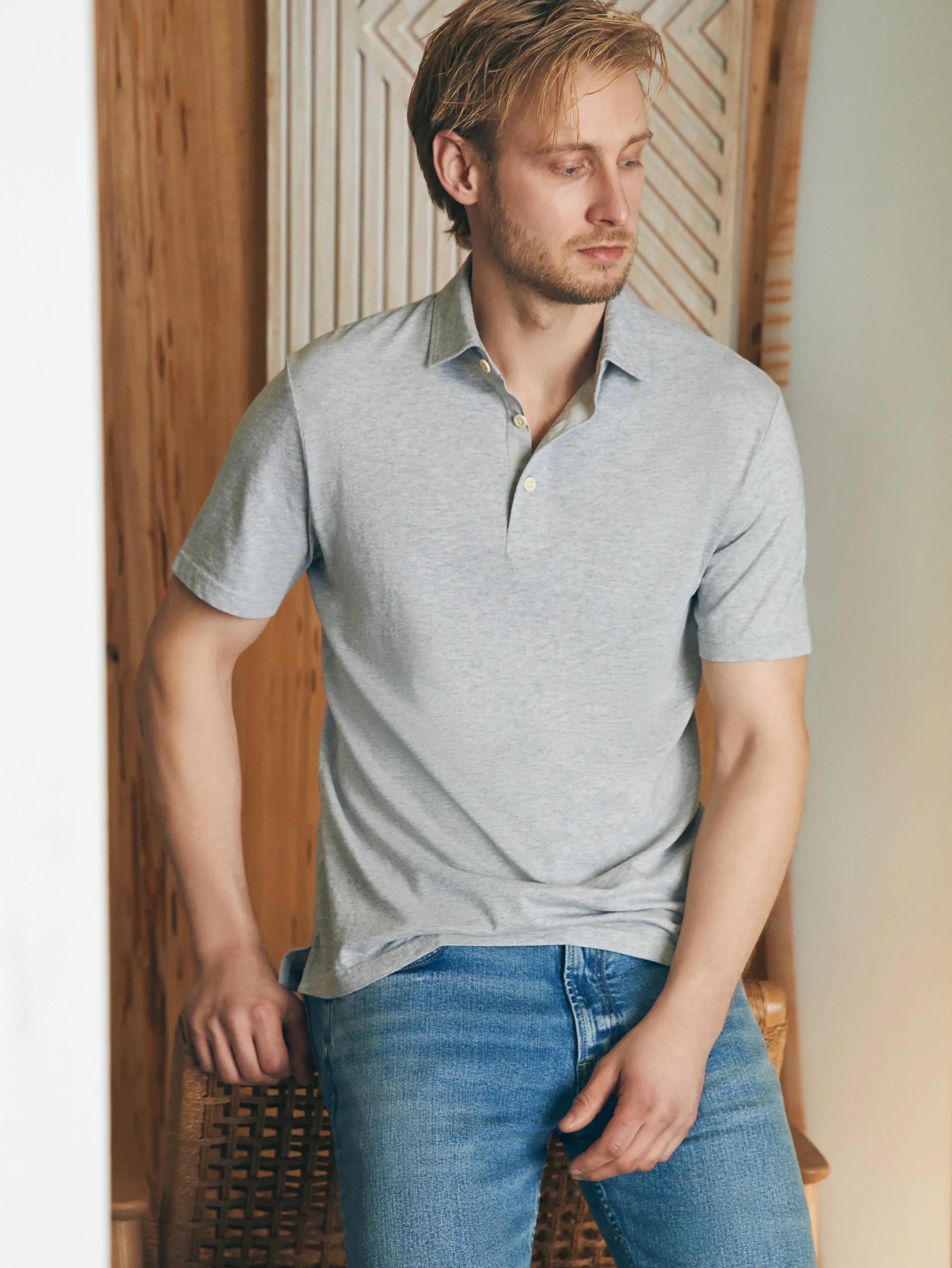 Sunwashed T-Shirt Polo -*Faherty Brand Sale