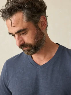 Sunwashed V-Neck Tee -*Faherty Brand
