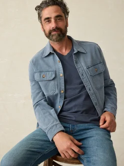 Sunwashed V-Neck Tee -*Faherty Brand