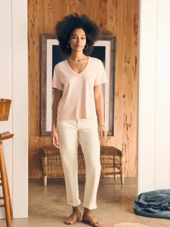 Sunwashed V-Neck Tee -*Faherty Brand Clearance