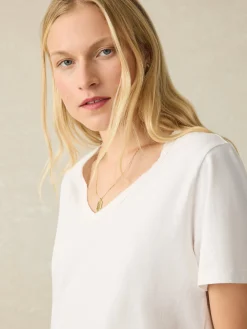 Sunwashed V-Neck Tee -*Faherty Brand Best