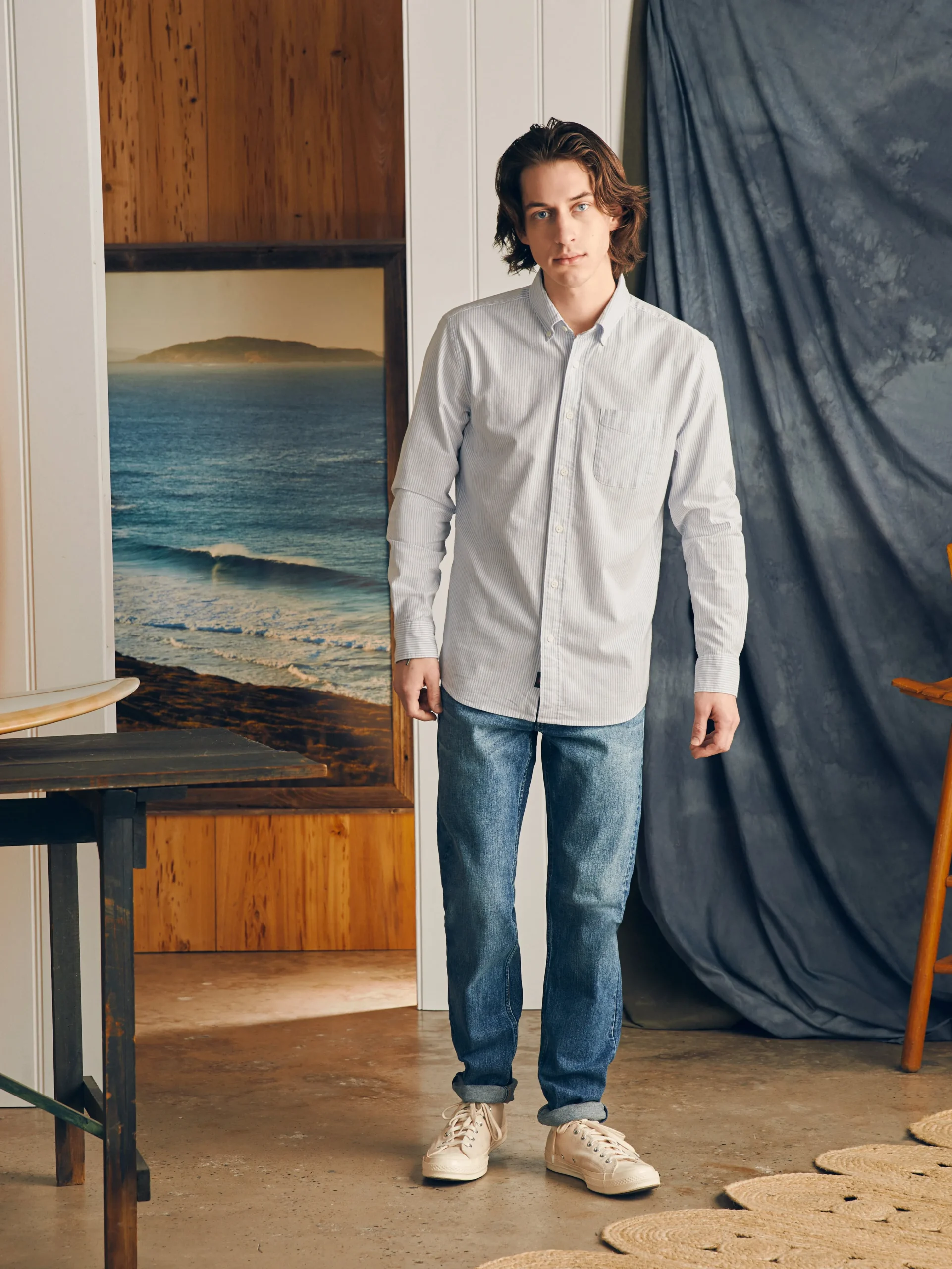 Supima Oxford Shirt (Tall) -*Faherty Brand Best