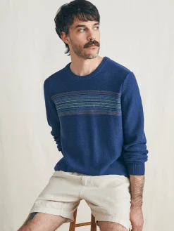 Surf Stripe Crew Sweater -*Faherty Brand Online