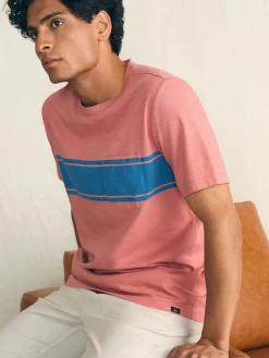 Surf Stripe Sunwashed Pocket Tee -*Faherty Brand Clearance