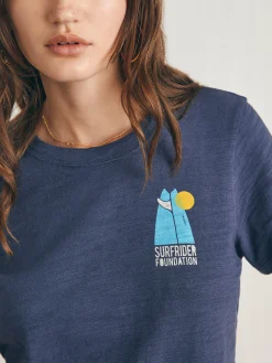 Surfrider Sunwashed Cropped Tee -*Faherty Brand Online