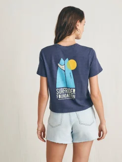 Surfrider Sunwashed Cropped Tee -*Faherty Brand Online