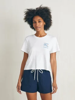 Surfrider Sunwashed Cropped Tee -*Faherty Brand
