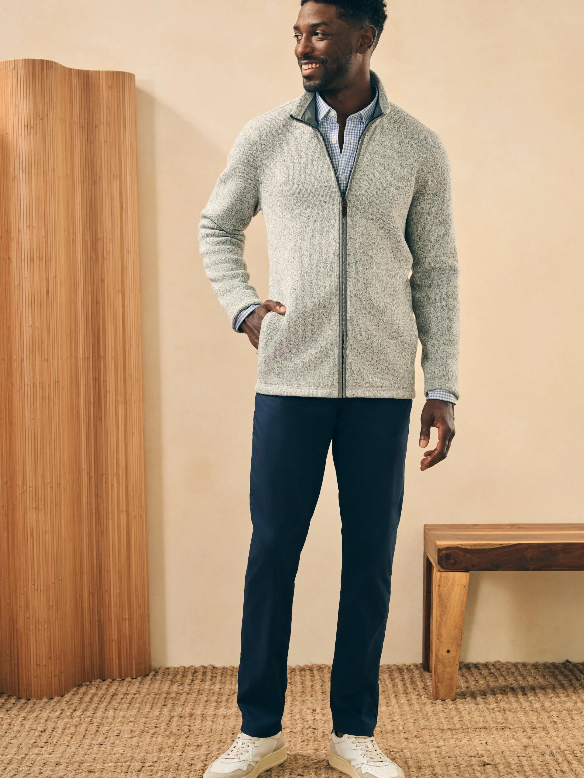 Sweater Fleece Full Zip -*Faherty Brand Discount
