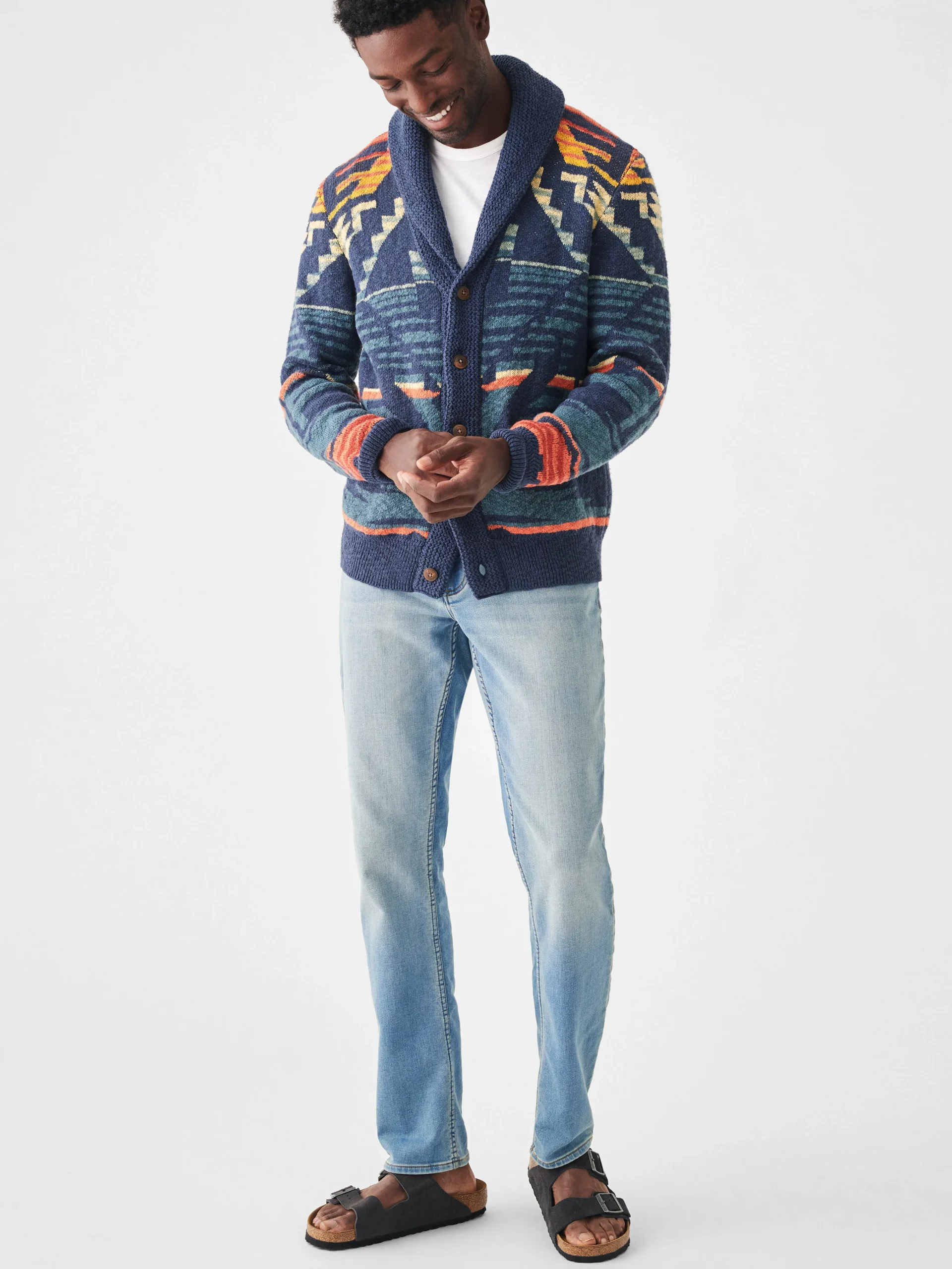 Thunder Voice Eagle Cardigan -*Faherty Brand New
