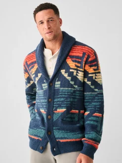 Thunder Voice Eagle Cardigan -*Faherty Brand New