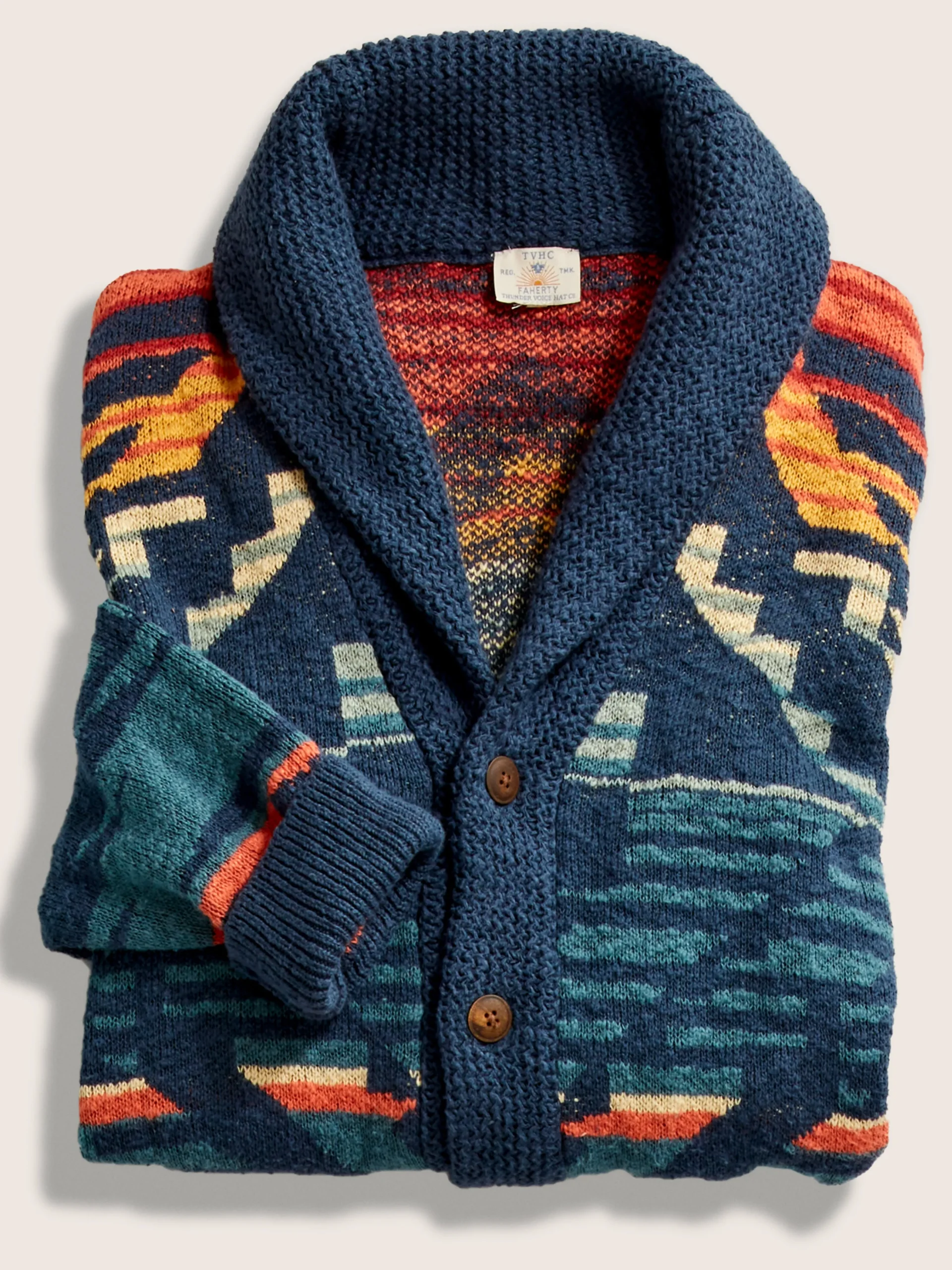 Thunder Voice Eagle Cardigan -*Faherty Brand New