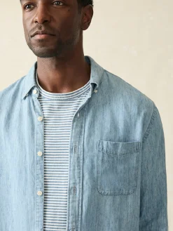 Tried & True Chambray Shirt (Tall) -*Faherty Brand Best