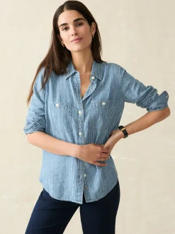 Tried & True Chambray Shirt -*Faherty Brand Hot