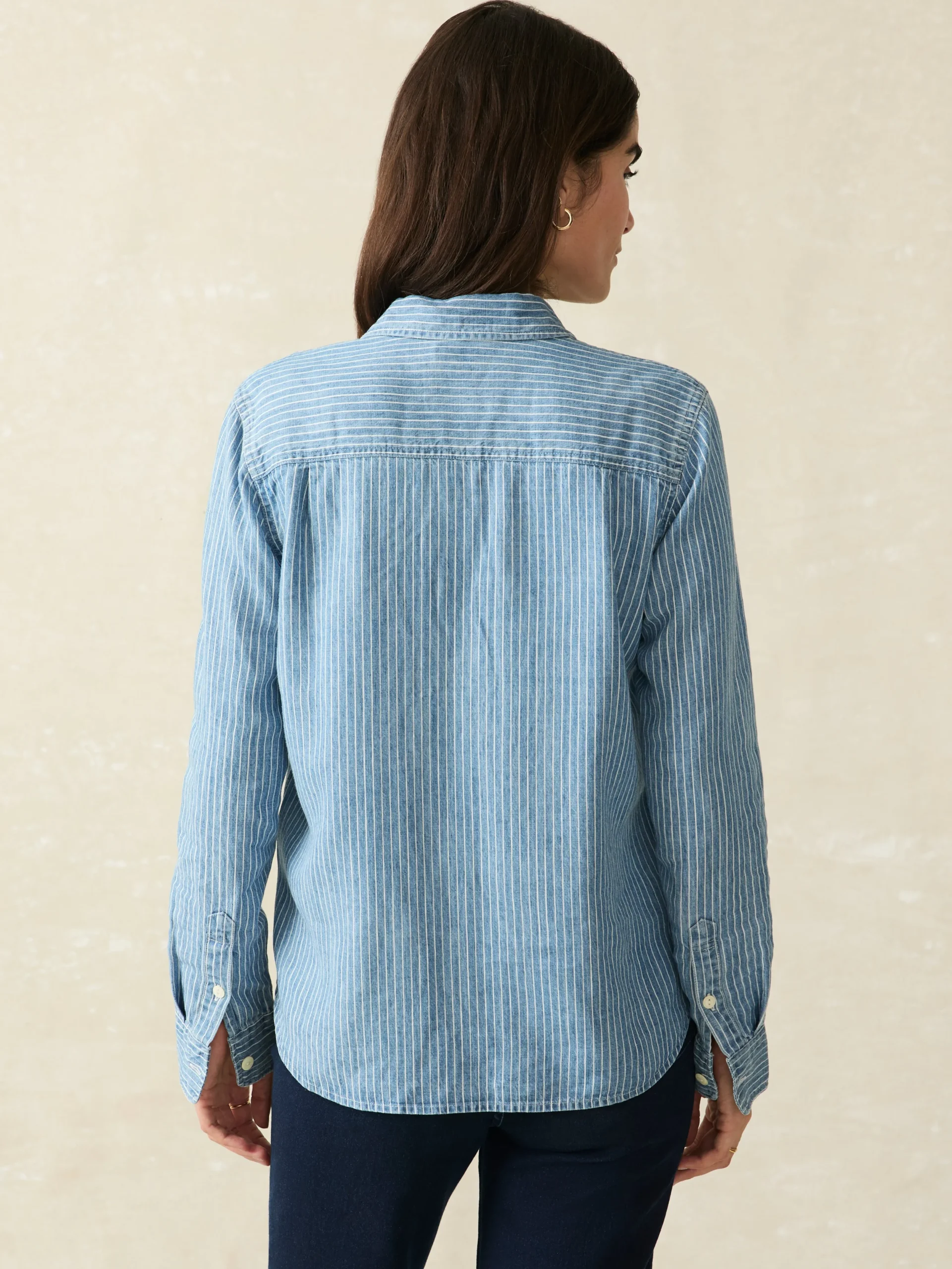 Tried & True Chambray Shirt -*Faherty Brand Hot