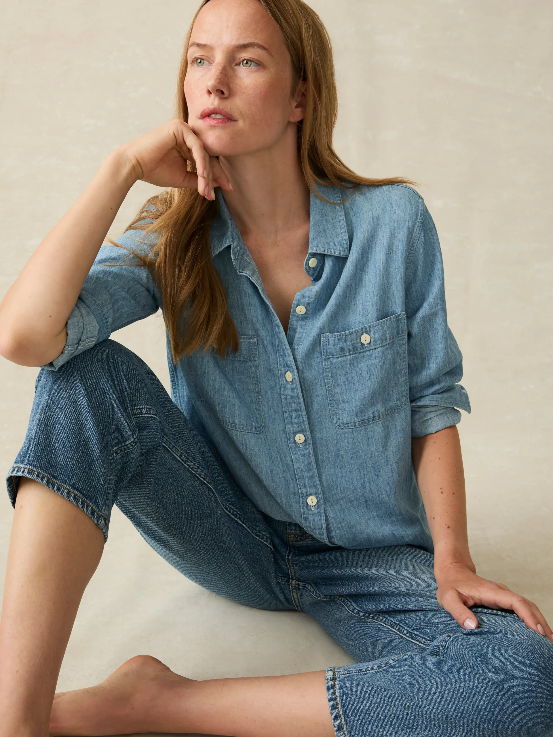 Tried & True Chambray Shirt -*Faherty Brand Discount