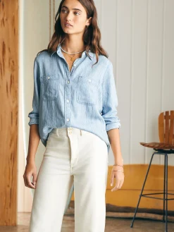 Tried & True Chambray Shirt -*Faherty Brand Clearance