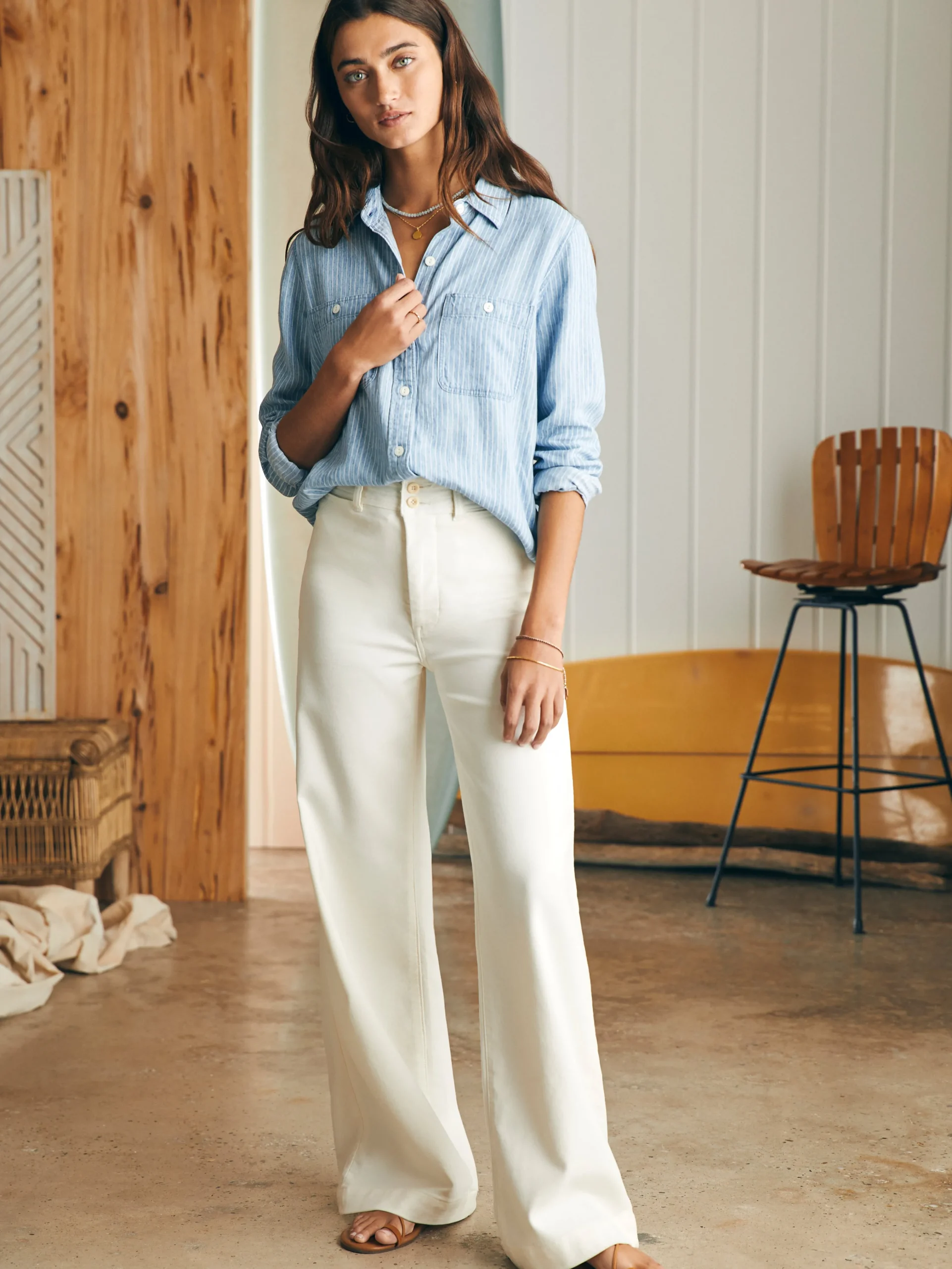 Tried & True Chambray Shirt -*Faherty Brand Clearance