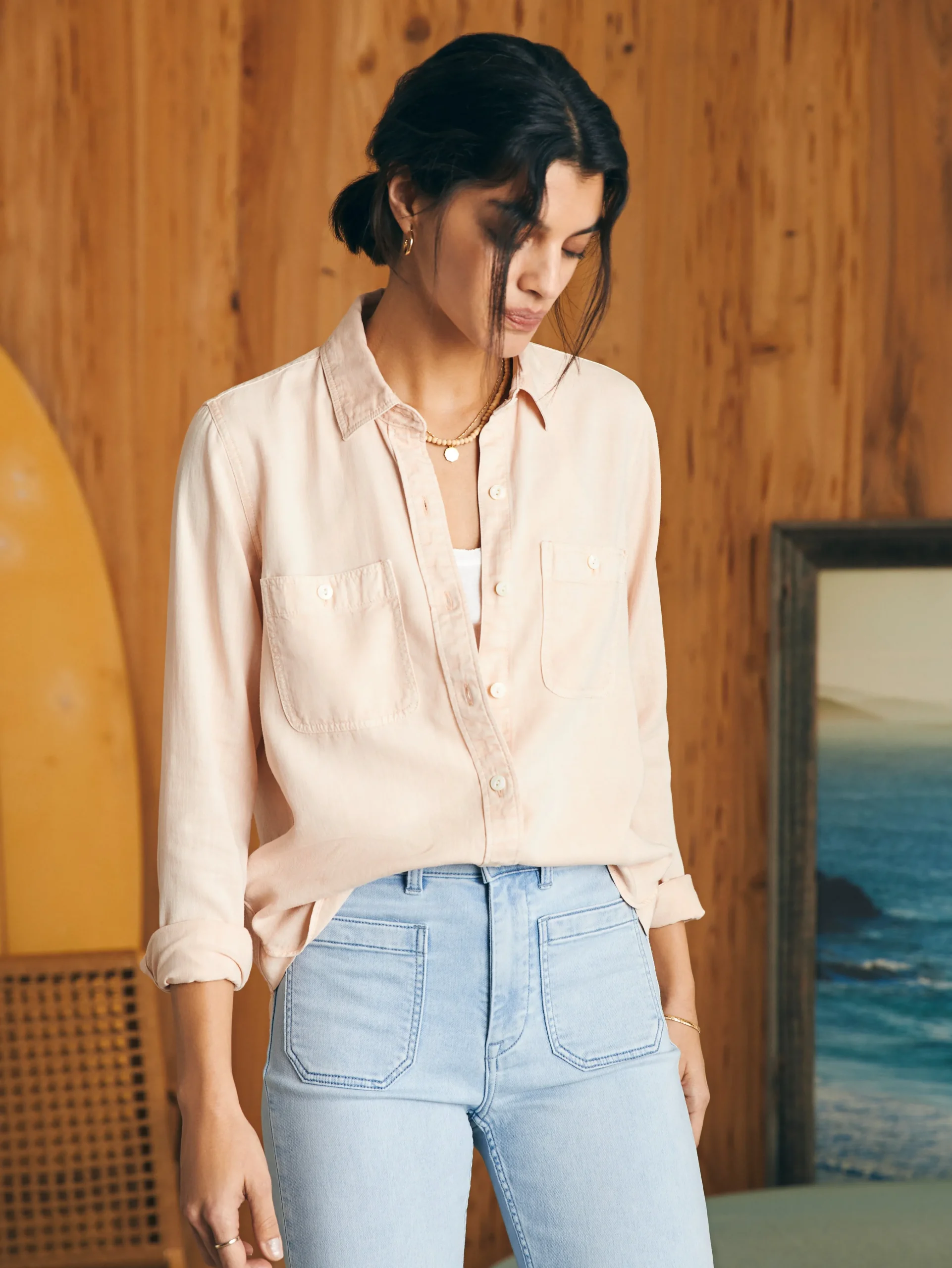 Tried & True Chambray Shirt -*Faherty Brand New