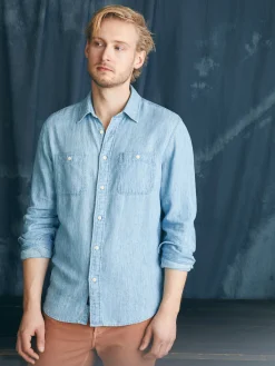 Tried & True Chambray Workshirt -*Faherty Brand Hot