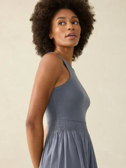 Tropical Cotton Ribbed Tank Dress -*Faherty Brand Sale